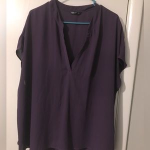 4x Purple/Plum High Low Blouse
